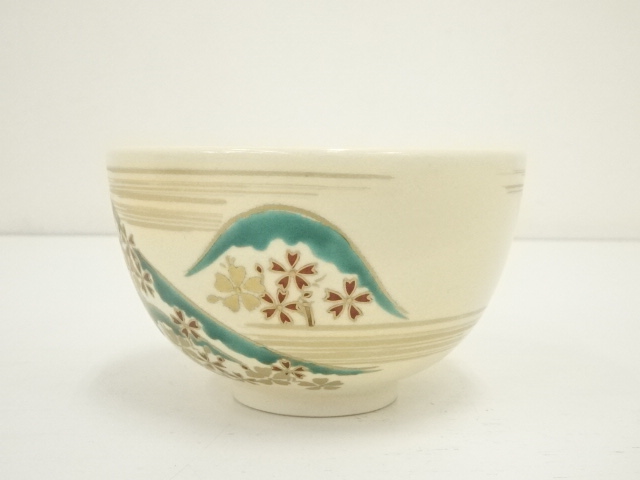 道具 ] - 道具 京焼 東雲窯造 色絵吉野山茶碗（箱付） | ネット